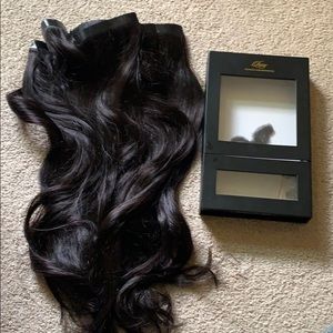 Luxy seamless human hair extensions in off black